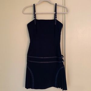 90s Vintage Versace Jeans Couture Black Mini Dress